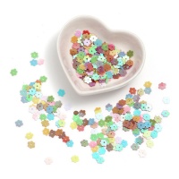 Lantejoulas florais 0,6 cm - 5 gramas