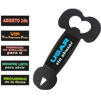 Abre-garrafas magnético em forma de pénis com frase