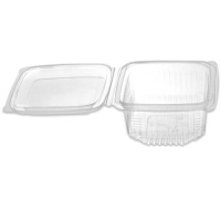 Recipiente transparente de 0,75 L com tampa articulada - 2 unid.