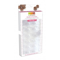 Molde de bombons de chocolate de rosas de 27,5 x 13,5 x 2 cm - Scrapcooking - 18 cavidades