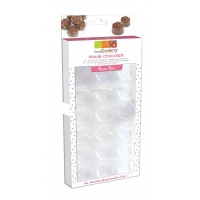 Molde para cápsulas de chocolate em forma de rosa 27,5 x 13,5 x 2 cm - Scrapcooking - 18 cavidades