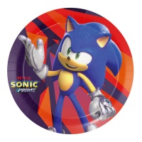 Pratos Sonic prime 23 cm - 8 unidades