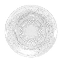 Prato de 14,5 cm de cristal gravado transparente para sobremesa
