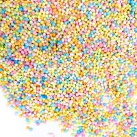 Mini granulado pérola pastel multicor 90 gr - Happy Sprinkles