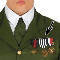 Alfinete de segurança com 3 medalhas militares
