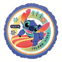 Balão metalizado do Stitch surfista - 45 cm