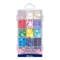 Fechos de pressão de 1,24 cm em cores sortidas - Bainha - 12 pares por cor