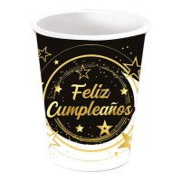 Copos de shot com estrela Happy Birthday - 6 unid.