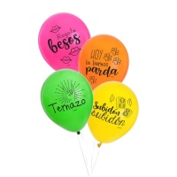 Balões de látex multicor Festa de 30 cm - Amber - 8 unidades