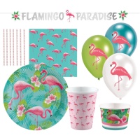 Pack de mesa Flamingos - 63 peças