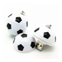 Unidade flash USB 8gb em forma de bola de futebol - 1 unidade.