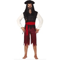 Fato pirata masculino com calças cortadas