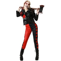 Fato de Harley Supervillain com diamantes para mulher