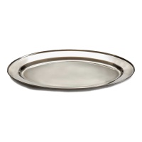 Tabuleiro de aço oval de 30 cm