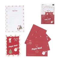 Cartas com envelopes para Papai Noel com adesivos