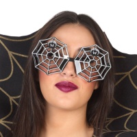 Óculos com teia de aranha