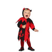 Fato de diabo vermelho para bebé menina