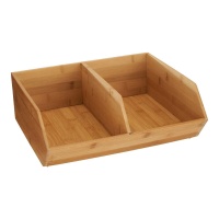 34,5 x 31 x 13 cm organizador em bambu com divisória