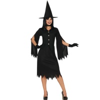 Fato de Bruxa de Salém Preto para Mulher