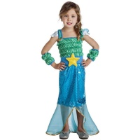 Fato de sereia com estrela para menina