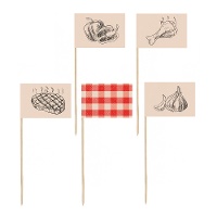 Palitos para churrasco de 15 cm - 12 unidades