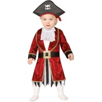 Fantasia de Capitão Pirata Vermelho para Bebé