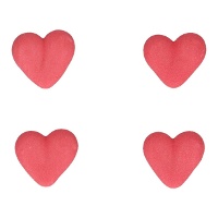 Figuras de açúcar em forma de coração vermelho - FunCakes - 336 unidades