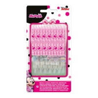 Velas Minnie decoradas cor-de-rosa - 12 pcs.