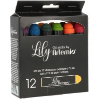 Conjunto de lápis de cera de cores primárias - Artemio - 12 unidades