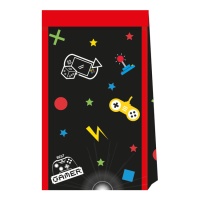 Sacos de papel gamer para festa de videojogos - 4 unidades