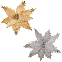 Ramo de flor de Natal decorativo de 25 cm com purpurina