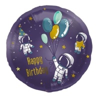 Balão de Feliz Aniversário Astronauta 45 cm - Folat