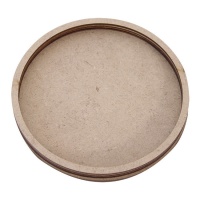 Abanador circular de madeira de 13 cm - Artis decor
