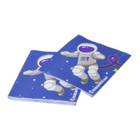 Guardanapos da coleção Astronauta 16,5 x 16,5 cm - 12 unidades