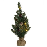 Árvore de Natal de 45 cm decorada com luz