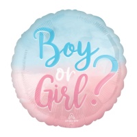 Balão redondo para menino ou menina com gradiente de cor 43 cm - Anagrama