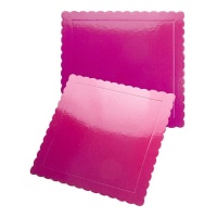 Base para bolo 25 x 25 x 0,3 cm quadrado - 5 unidades