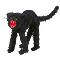 Gato de pelo preto de 30 cm