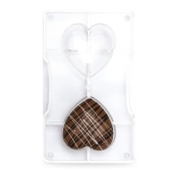 Forma de coração de chocolate 20 x 12 cm - Decora - 2 cavidades