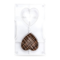 Molde de corações de chocolate 20 x 12 cm - Decora - 2 cavidades