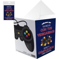 Cartão de aniversário de videojogos