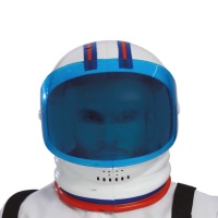 Capacete de astronauta com viseira azul