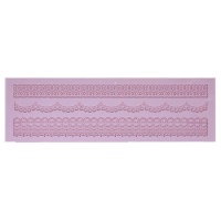 Molde retangular de silicone com vários rebordos 40 x 12,2 cm - Artis decor