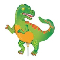 Balão dinossauro metálico 31 x 32 cm - Grabo - 10 unidades