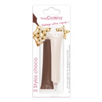Conjunto de canetas para decoração de chocolate 25 gr - Scracooking - 2 unidades