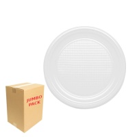 Pratos de plástico brancos redondos de 20 cm - 1000 pcs.