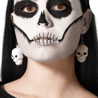 Brincos de caveira com luz - 1 par