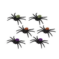 Aranhas com purpurina - 6 unidades
