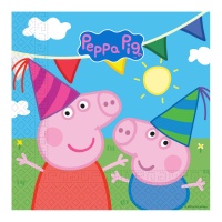 Guardanapos de Porco Peppa 16,5 x 16,5 cm - 20 unidades