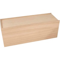 Caixa de madeira retangular lisa, 33 x 12 x 12 x 12 cm
